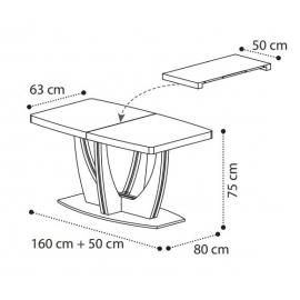Обеденный стол Camelgroup Ambra Day, раздвижной, 160/210 см, без вставки, 150TAV.08AV