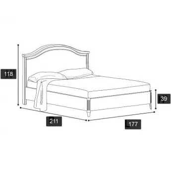 Кровать Nostalgia Ricordi Camelgroup 160х200 без ковки, размеры
