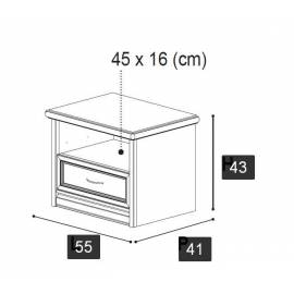 Тумба прикроватная один ящик Nostalgia Ricordi Camelgroup