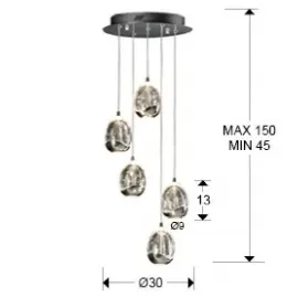 Люстра Schuller Rocio, Хром, 783517