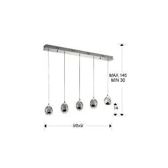 Люстра Schuller Rocio, Хром, 783618