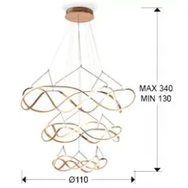 Люстра Schuller Molly, золото, 763455B