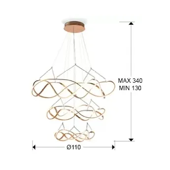 Люстра Schuller Molly, золото, 763455B