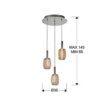 Люстра Schuller Micron, золото, 413626