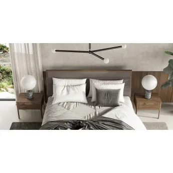 Кровать MOD Interiors Ronda, 160х200, с подъемным механизмом, шпон ореха F, MDI.BD.RD.99