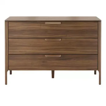 Комод низкий MOD Interiors Ronda, 3 ящика, шпон ореха F, MDI.CHD.RD.106