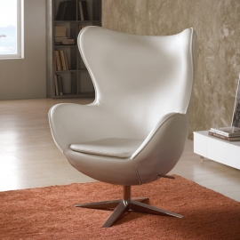 Кресло Schuller Egg Chair, белая экокожа, 594782N
