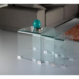 Комплект из трёх журнальных столиков Schuller Glass, 552283
