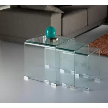 Комплект из трёх журнальных столиков Schuller Glass, 552283