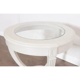 Журнальный стол Disemobel Classic, круглый, 66/C, беж/ваниль