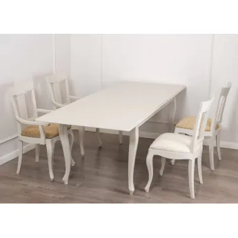 Обеденный стол Disemobel Classic, 160/226, раздвижной, беж/ваниль, 630