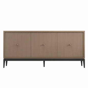 Комод-прилавок Classico Italiano Ницца, 3 дверцы, пудровый, 8044/P/BL/OR