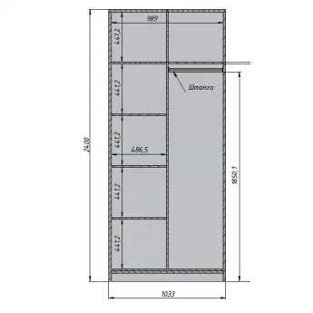 Шкаф Classico Italiano Ницца, 2-дверный, молочный, 8002/L/BL/BL