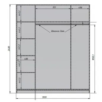 Шкаф Classico Italiano Ницца, 4-дверный, молочный, 8004/L/BL/BL