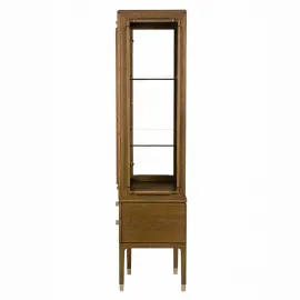 Витрина однодверная Классико Итальяно Ливорно, левая, дуб янтарный, 9031L/AM