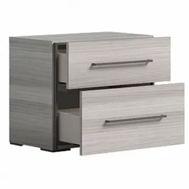Прикроватная тумба Status Italy Mia Silver Grey, с ручками, MIBGRCD01M