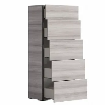 Комод высокий Status Italy Mia Silver Grey, пять ящиков, MIBGRCM02