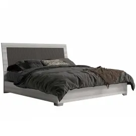 Кровать Status Italy Mia Silver Grey, Q.S., 154x203, мягкое изголовье, MIBGRLT04
