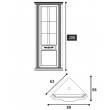 Витрина угловая Torriani Day Camelgroup, левая, с зеркалом; декор фасада и декоративное стекло - Фото 2