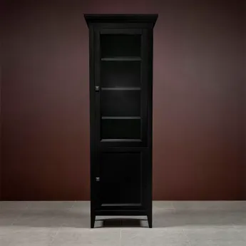Библиотека Classico Italiano Бруклин, 1-дв., Чёрный, правая, 7033R/BL