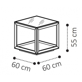 Столик угловой 60х60 Camelgroup Elite Noce Patrizio