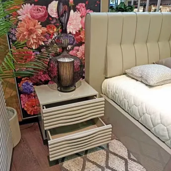 Прикроватная тумба MOD Interiors Miramar, глянцевый лак Avorio P04, MDI.BST.SL.62