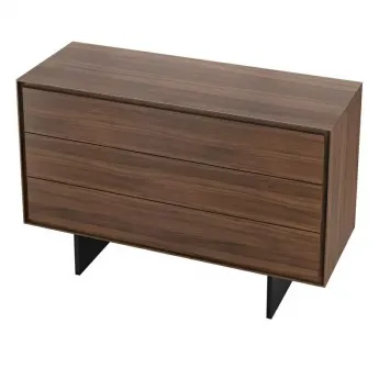Комод MOD Interiors Miramar, три ящика, шпон ореха F, MDI.CHD.MRM.4
