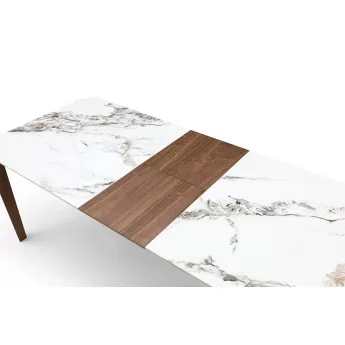 Стол обеденный Q-Home Эльче, 180/220 см, керамика, раздвижной, DK-DT8843CW-180/220