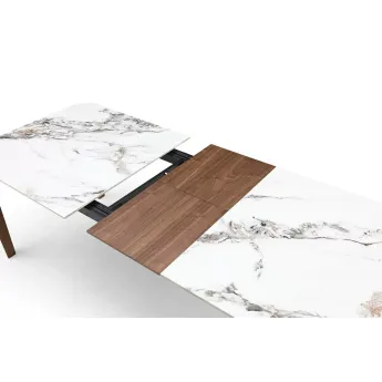 Стол обеденный Q-Home Эльче, 180/220 см, керамика, раздвижной, DK-DT8843CW-180/220