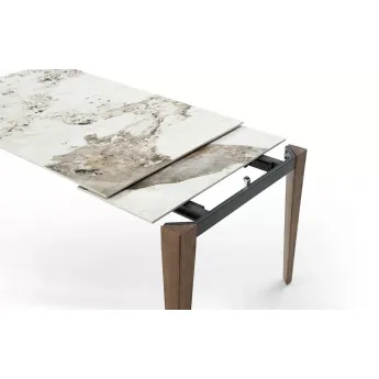 Стол обеденный Q-Home Виго, 120/160 см, керамика, раздвижной, DK-DT9307CW-120/160