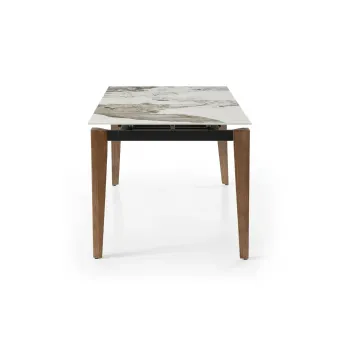 Стол обеденный Q-Home Виго, 120/160 см, керамика, раздвижной, DK-DT9307CW-120/160