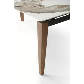Стол обеденный Q-Home Виго, 120/160 см, керамика, раздвижной, DK-DT9307CW-120/160