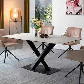 Стол обеденный Q-Home Stratos WHITE, 180 см, керамика, нераскладной, DT2017 