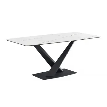Стол обеденный Q-Home DT2017 WHITE, 180 см, керамика, нераскладной, DT2017-white