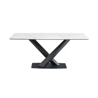 Стол обеденный Q-Home DT2017 WHITE, 180 см, керамика, нераскладной, DT2017-white