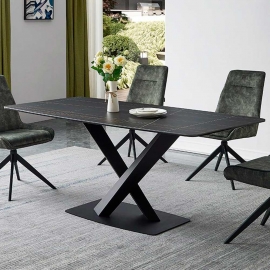 Стол обеденный Q-Home Stratos BLACK, 180 см, керамика, нераскладной, DT2017 