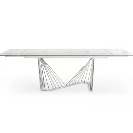 Стол обеденный Q-Home Arpha, 180/260 см, каленое стекло, раздвижной, DT9118GS