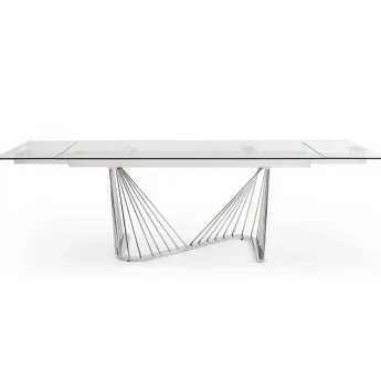 Стол обеденный Q-Home Arpha, 180/260 см, каленое стекло, раздвижной, DT9118GS