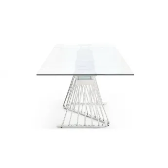 Стол обеденный Q-Home Arpha, 180/260 см, каленое стекло, раздвижной, DT9118GS