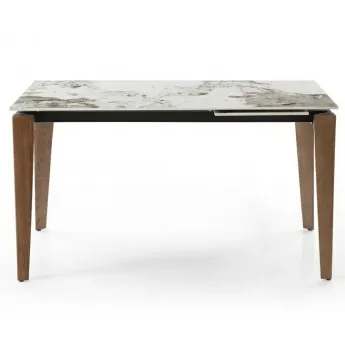 Стол обеденный Q-Home Виго, 120/160 см, керамика, раздвижной, DK-DT9307CW-120/160