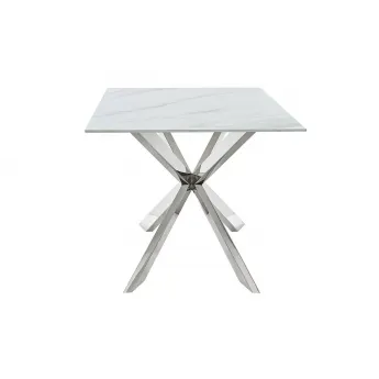 Стол обеденный Q-Home Spyder, 180 см, камень Calacata, нераскладной