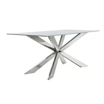 Стол обеденный Q-Home Spyder, 180 см, камень Calacata, нераскладной
