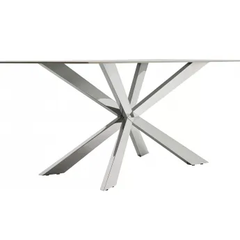 Стол обеденный Q-Home T088-160, 160 см, камень Calacata, нераскладной
