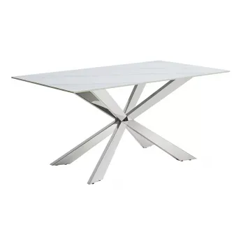 Стол обеденный Q-Home T088-160, 160 см, камень Calacata, нераскладной