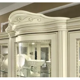 Витрина 3-дверная Torriani Day Avorio Camelgroup, с зеркалом; корона
