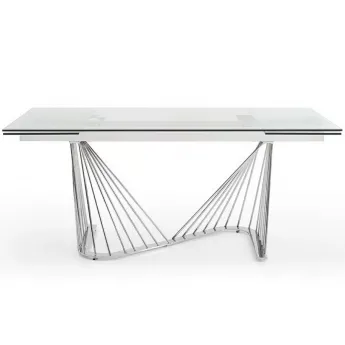 Стол обеденный Q-Home Arpha, 180/260 см, каленое стекло, раздвижной, DT9118GS