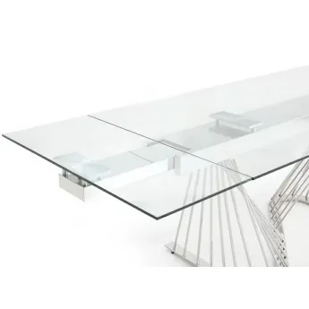 Стол обеденный Q-Home Arpha, 180/260 см, каленое стекло, раздвижной, DT9118GS