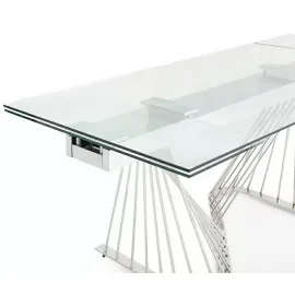 Стол обеденный Q-Home Arpha, 180/260 см, каленое стекло, раздвижной, DT9118GS