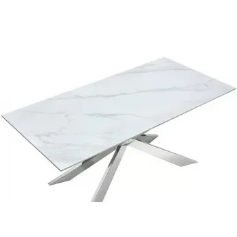 Стол обеденный Q-Home Spyder, 180 см, камень Calacata, нераскладной