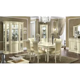 Витрина 3-дверная Torriani Day Avorio Camelgroup, узкая, с зеркалом; композиция для столовой